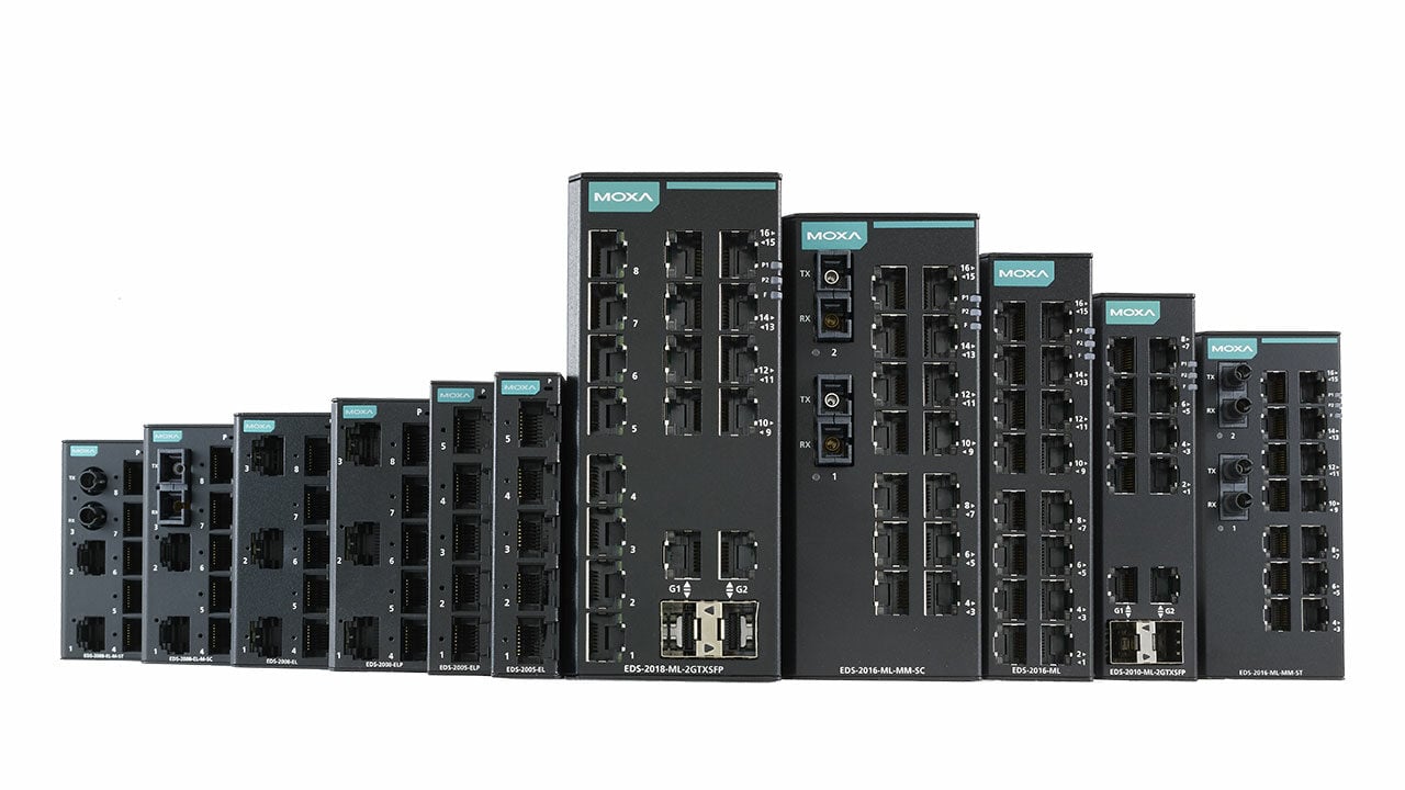 Moxa EDS-2000 széria portfólió fotó Moxa EDS-2000 széria portfólió fotó